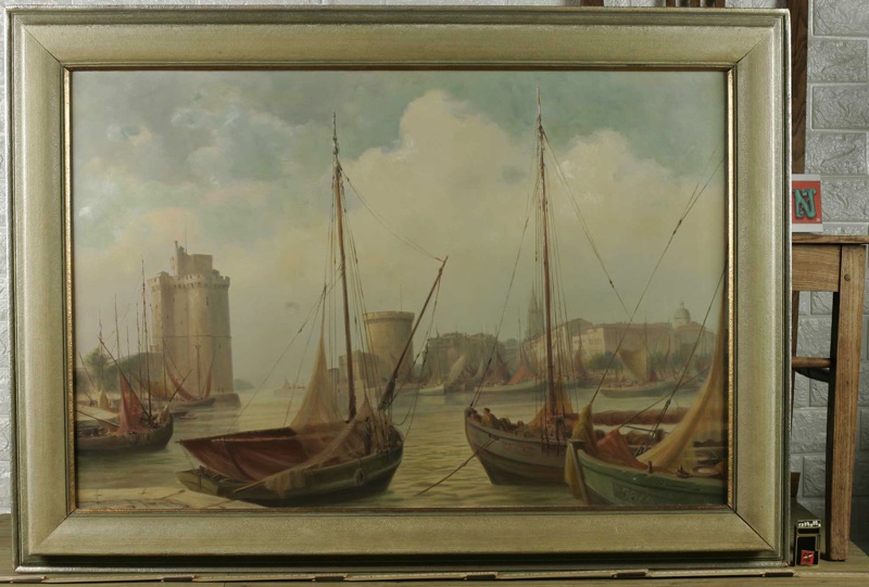 Hans Meinke Ölgemälde Hafen La Rochelle