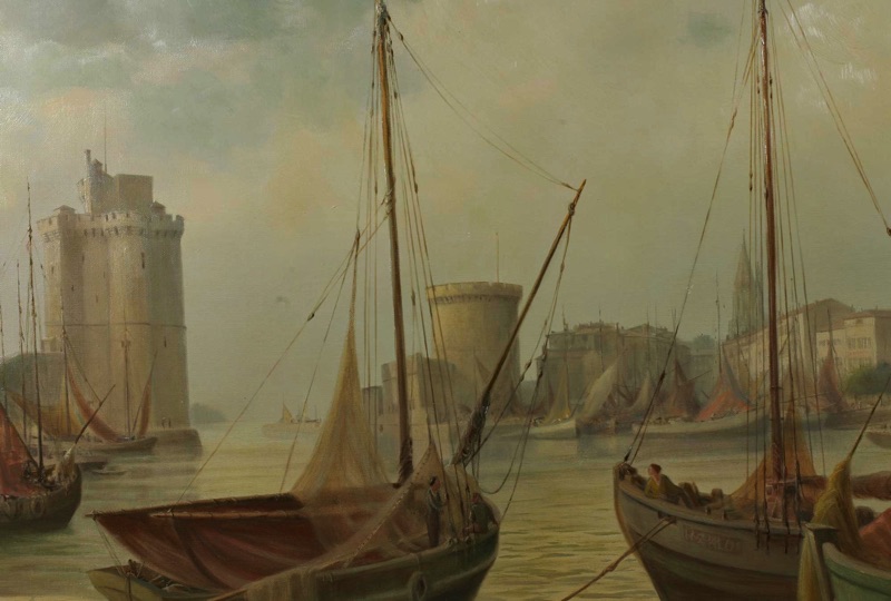 Hans Meinke Ölgemälde Hafen La Rochelle