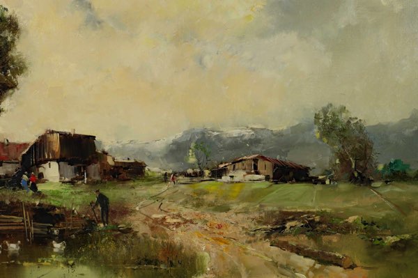 Henze Morro Ölgemälde Niederaudorf