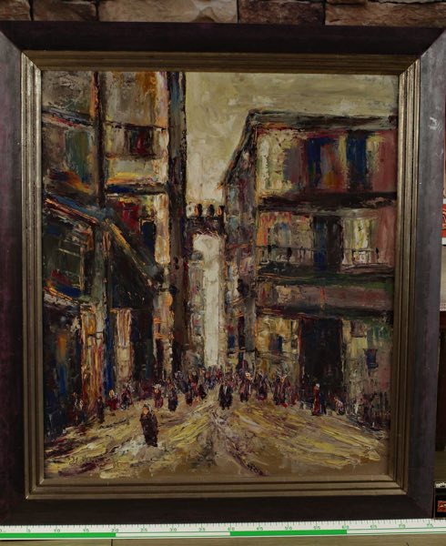 Herbert Knauff Ölgemälde Stadtansicht expressiv
