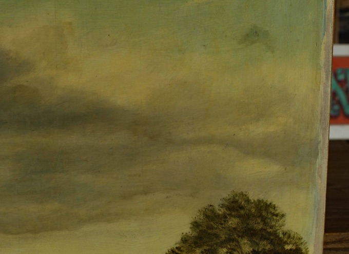 Hermann Gradl Ölgemälde antik Landschaft See