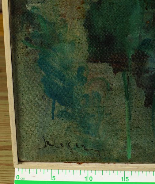 Horst W Kleber Ölgemälde Stillleben 1971 beschädigt