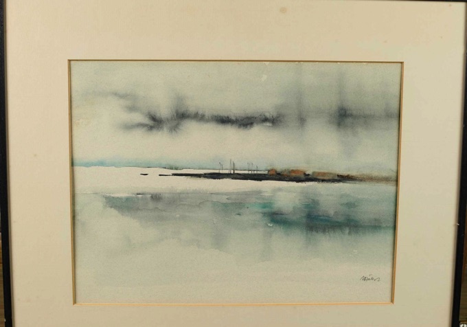 Ilse Beate Jäkel Aquarell Wasserlandschaft