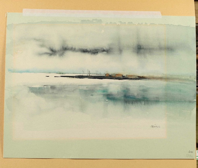 Ilse Beate Jäkel Aquarell Wasserlandschaft