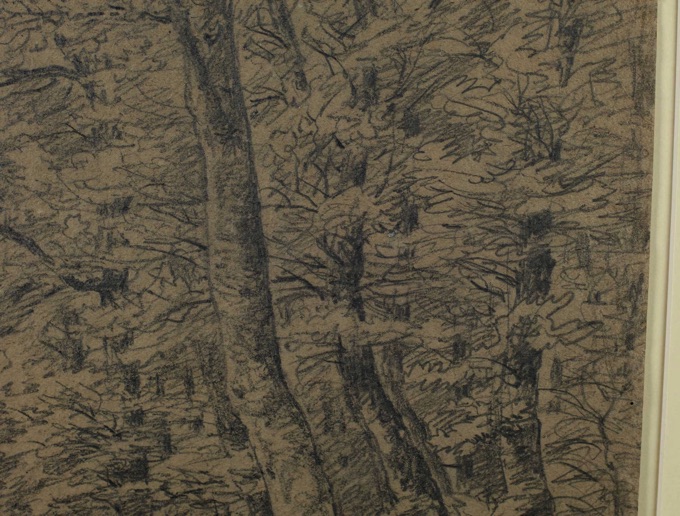Jakob Maurer antike Zeichnung Wald Landschaft