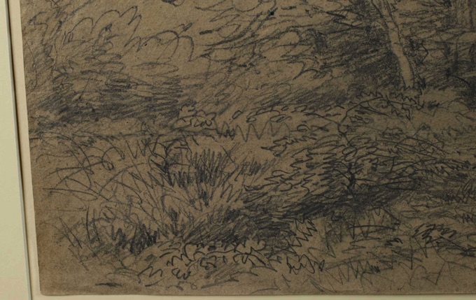 Jakob Maurer antike Zeichnung Wald Landschaft