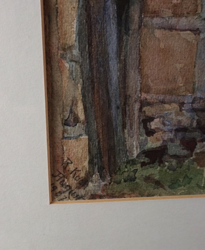 Koch Aquarell 1907 antik Scheune