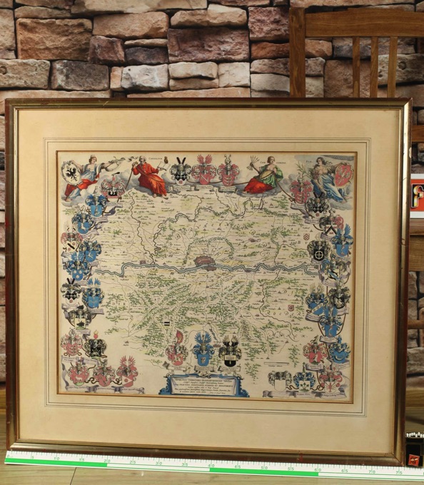 Kupferstich antik Novam Hanc Frankfurt Blaeu