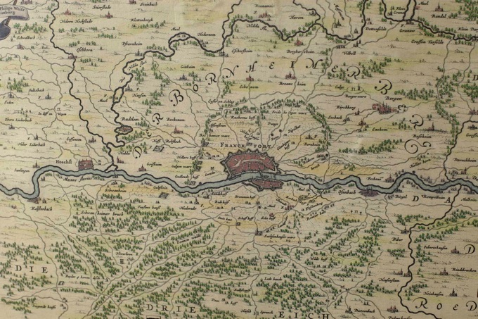 Kupferstich antik Novam Hanc Frankfurt Blaeu