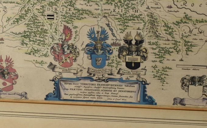 Kupferstich antik Novam Hanc Frankfurt Blaeu