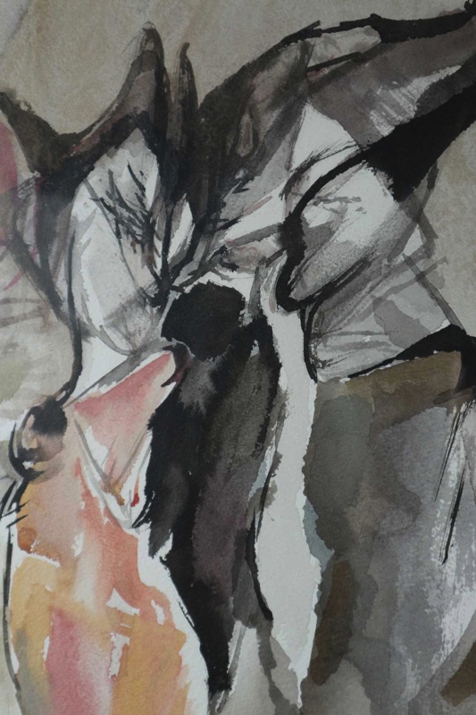 Kurt Steinel Aquarell Gemälde Tanz 1988