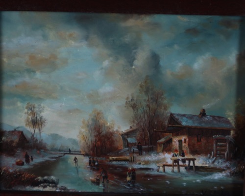 Laraens Ölgemälde Wintervergnügen