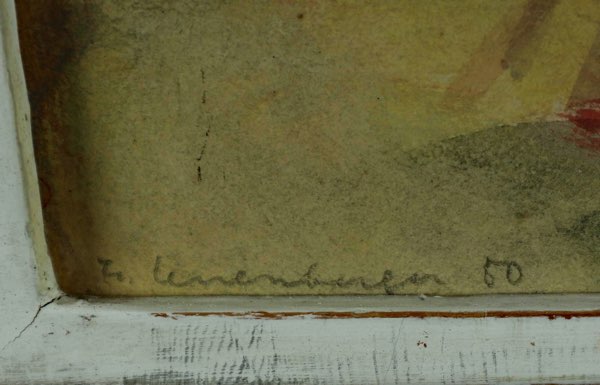 Leuenberger Aquarell 1950 Quartett