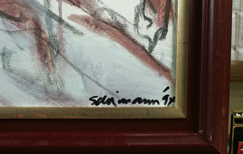 Lothar Schliemann Ölgemälde 1994 Reiter