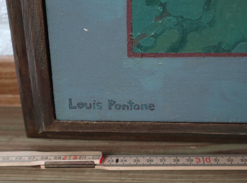 Louis Pontone Ölgemälde space between the sound 1974