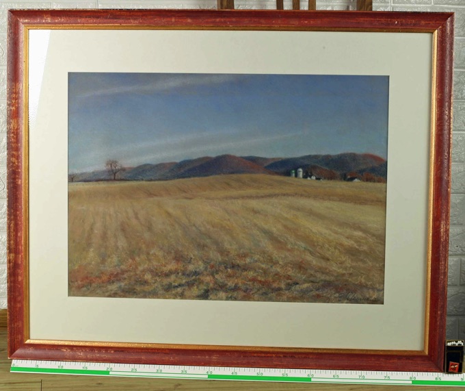 Lucy E Herman Pastell Malerei New Jersey Landschaft Dorf Farm expressiv Rahmen