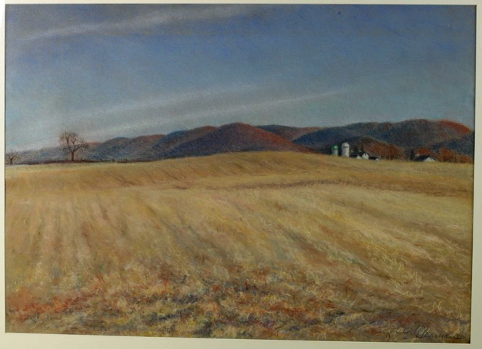Lucy E Herman Pastell Malerei New Jersey Landschaft Dorf