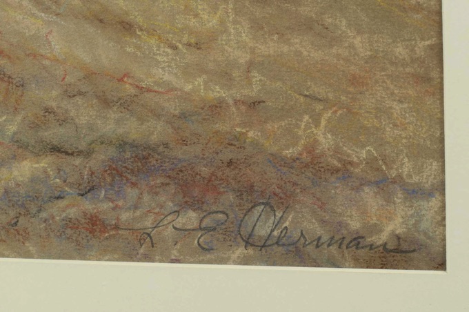Lucy E Herman Pastell Malerei New Jersey Landschaft Dorf