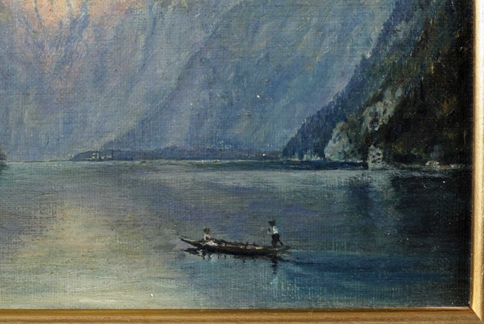 Ludwig Corregio Ölgemälde antik 1903 Königssee
