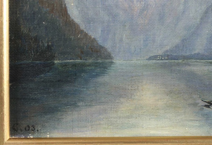 Ludwig Corregio Ölgemälde antik 1903 Königssee
