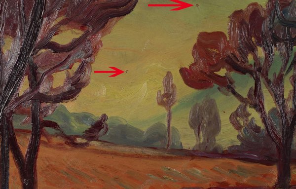 Ludwig Moos Ölgemälde antik Landschaft