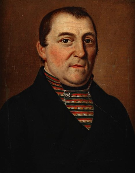 Zuschreibung Lukas Kirner 1794-1851 Ölgemälde antik Portrait Johannes Fehl
