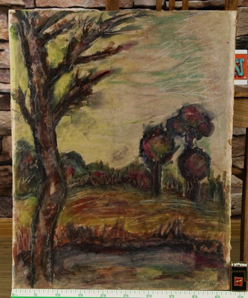 Lydia Schwarz Ölgemälde expressive Landschaft Bäume