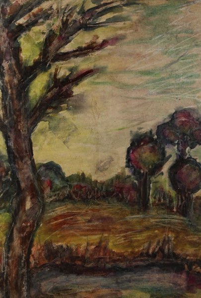 Lydia Schwarz Ölgemälde expressive Landschaft Bäume