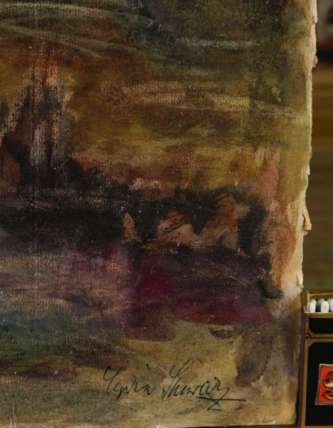 Lydia Schwarz Ölgemälde expressive Landschaft Bäume