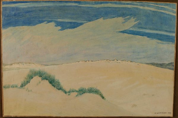 Magnus Weidemann 1948 Aquarell Sylt
