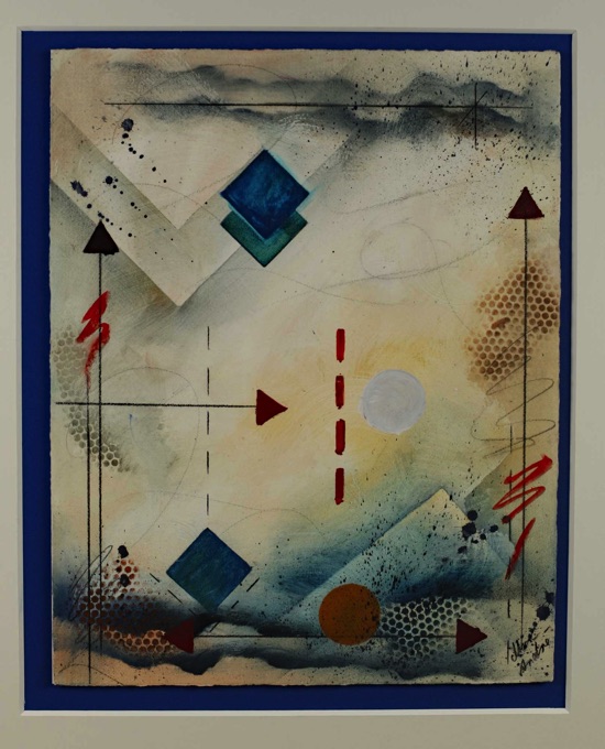 Marc Andre Gemälde abstrakte Komposition