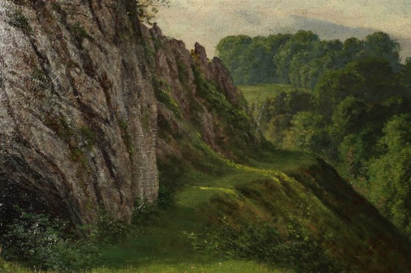 Monogramm B G Berthold Genzmer Ölgemälde antik Landschaft