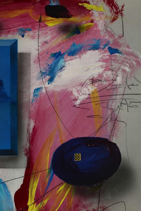 Newton Acrylgemälde Kugeln abstrakt