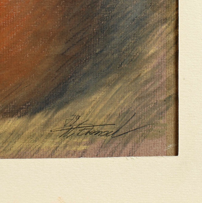 Norbert Frensch 1960 Pastell von 1979 Stillleben Kanne