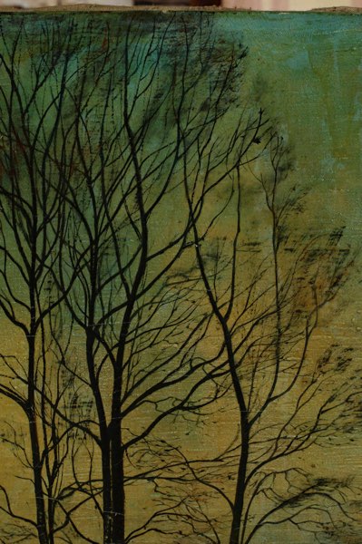 Ölgemälde antik Baum Landschaft Schmutz