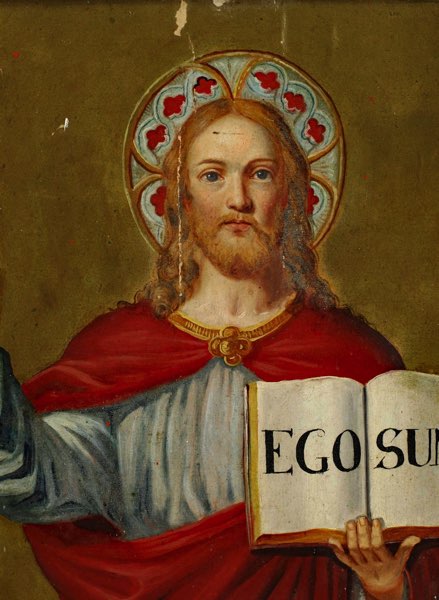 Ölgemälde antik Jesus Christus ego sum