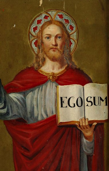 Ölgemälde antik Jesus Christus ego sum