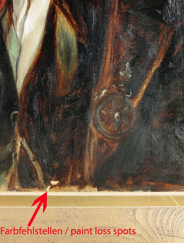 Ölgemälde antik Portrait Pfeiffenraucher Genre Tracht