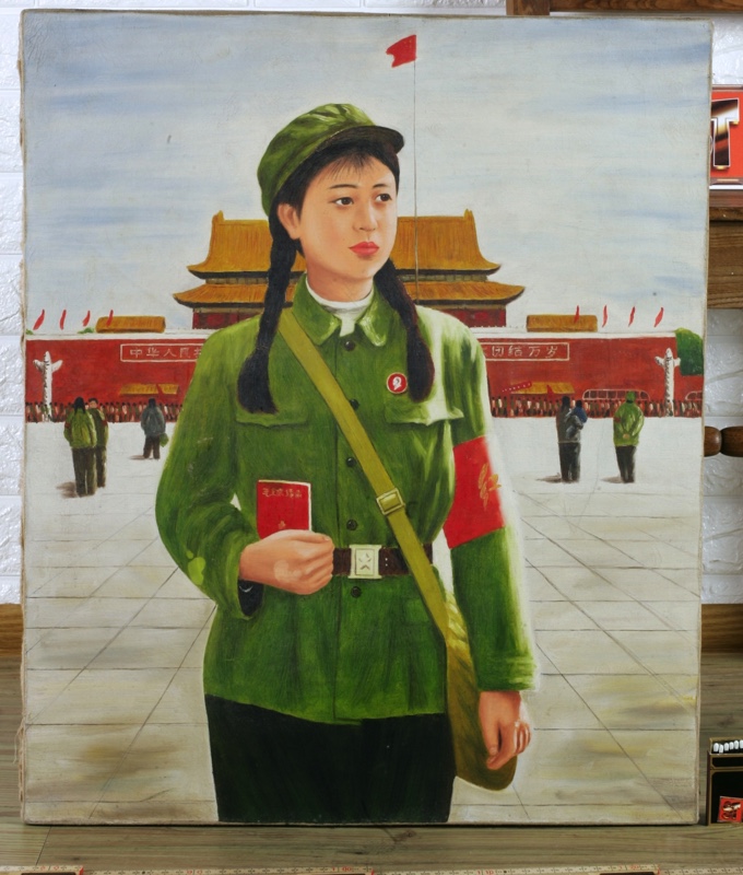 Ölgemälde chinesische Soldatin