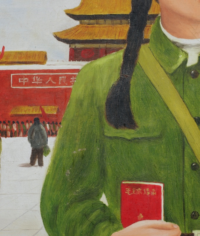 Ölgemälde chinesische Soldatin