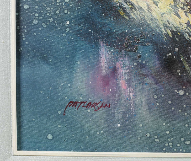 Pat Larsen Misko Art Acryl Gemälde Komposition Bank Sammlung