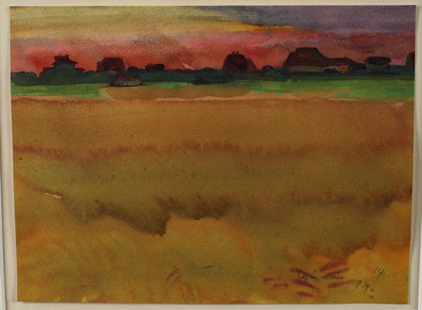 Paul Grünwald Aquarell antik Grünau 1914