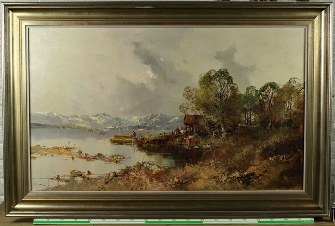 Paul Ingfried Henze Morro Ölgemälde Waldsee Landschaft