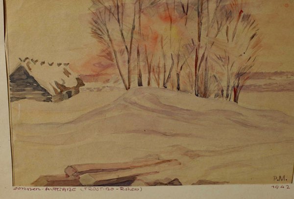 Paul Mayr Aquarell Trostino 1942