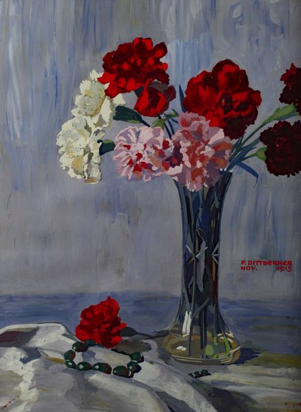 Paula Dittberner Gouache antik 1915 Stillleben