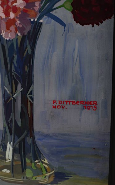 Paula Dittberner Gouache antik 1915 Stillleben