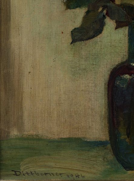 Paula Dittberner Ölgemälde antik 1946 Stillleben 1