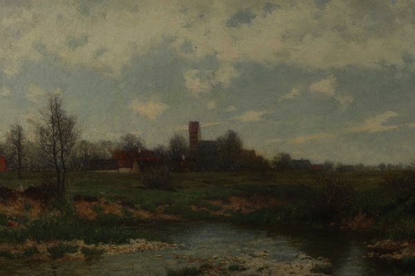 Philipp Ludwig Herrmann Ölgemälde antik Landschaft