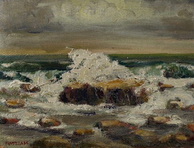 Ratzlaff Ölgemälde Küste Felsen Meer