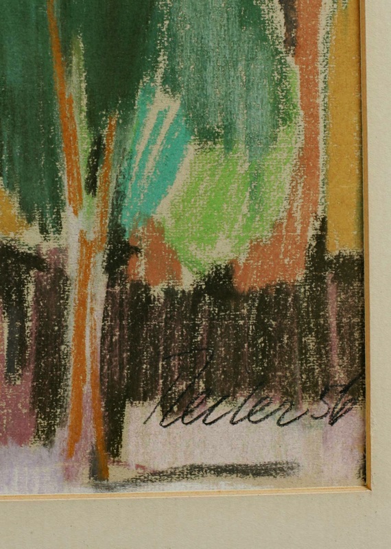 Reiter Pastell 1956 Stadt